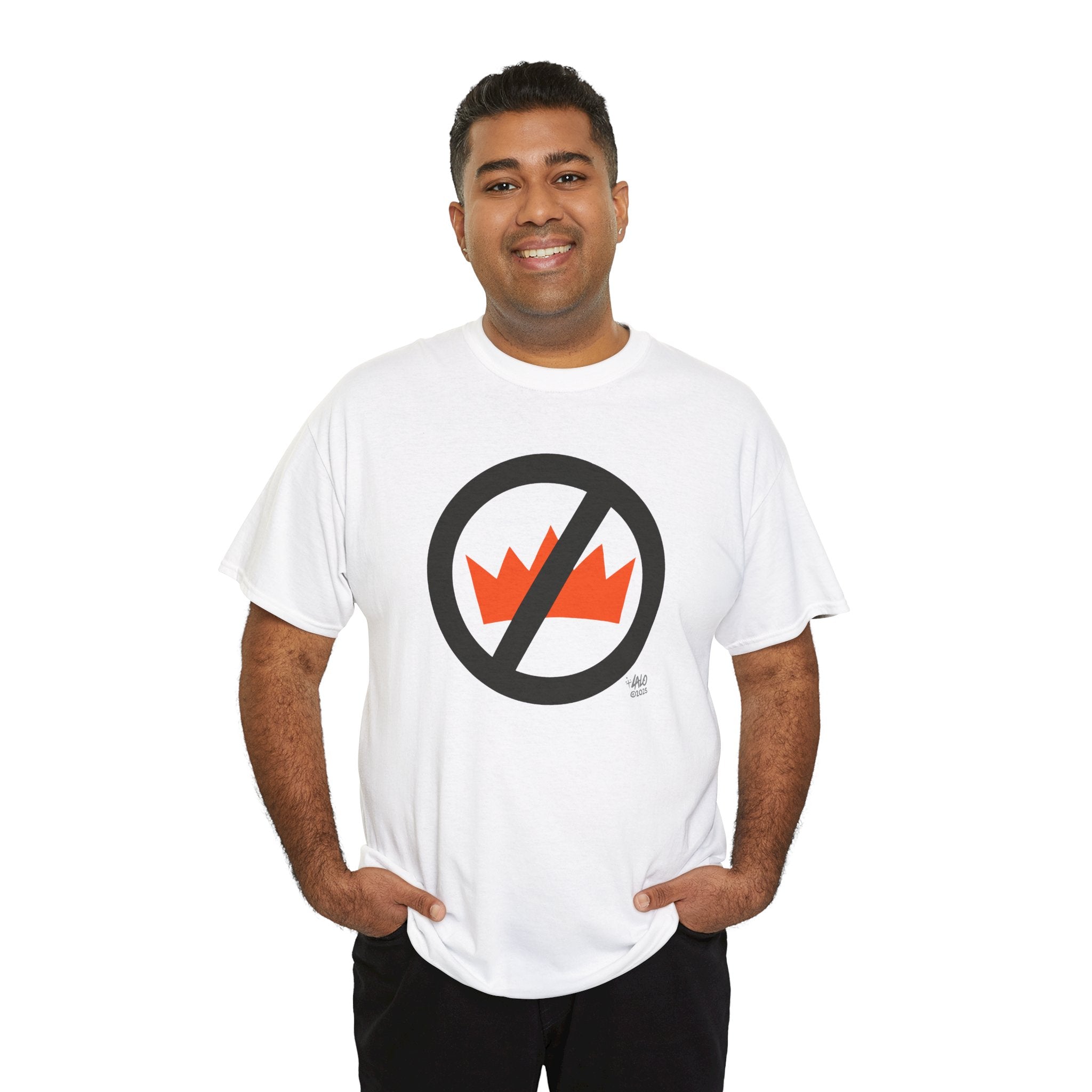 NO KINGS T-shirt design by LALO ALCARAZ Unisex Heavy Cotton Tee -Casual Graphic Tee for Eco-Conscious Individuals