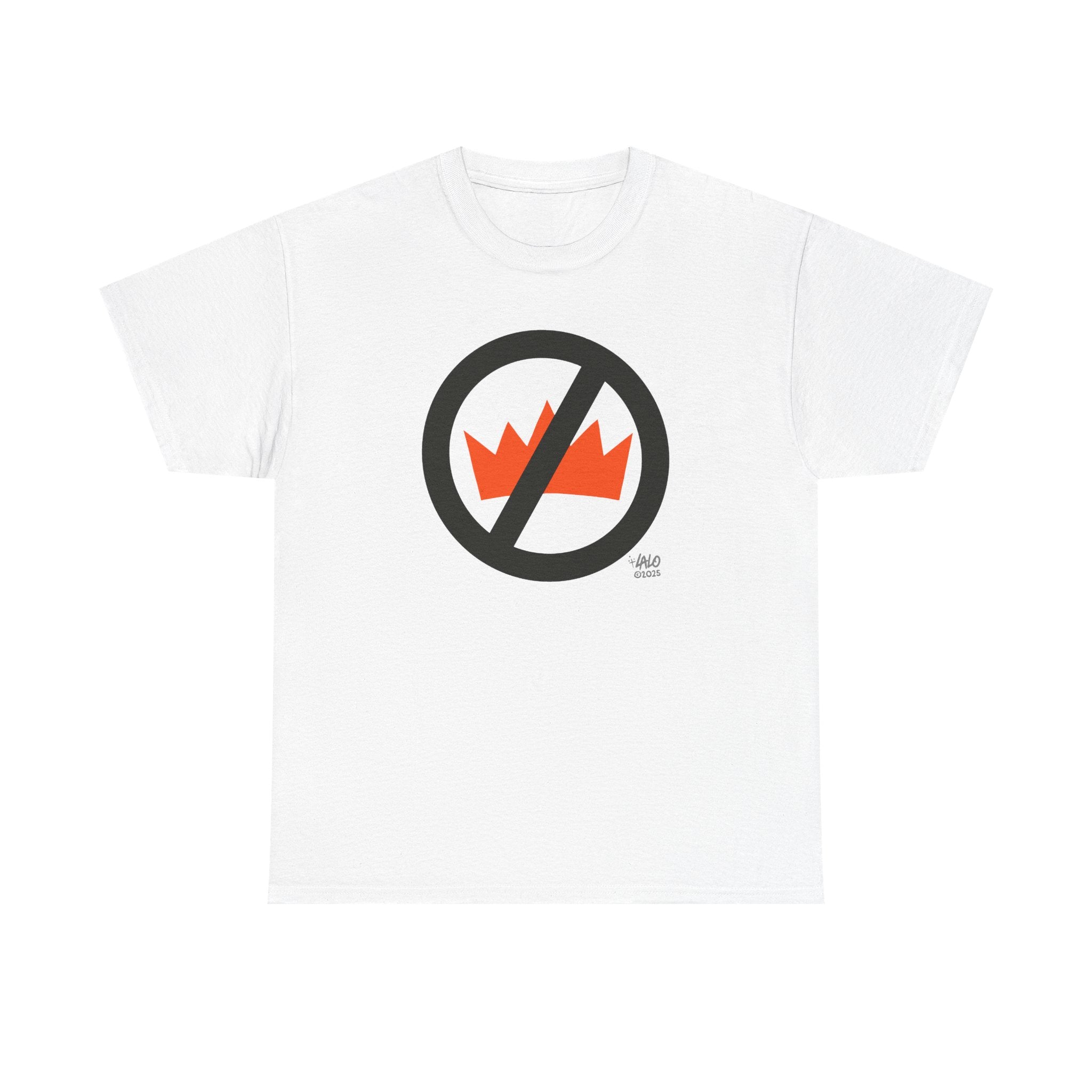 NO KINGS T-shirt design by LALO ALCARAZ Unisex Heavy Cotton Tee -Casual Graphic Tee for Eco-Conscious Individuals
