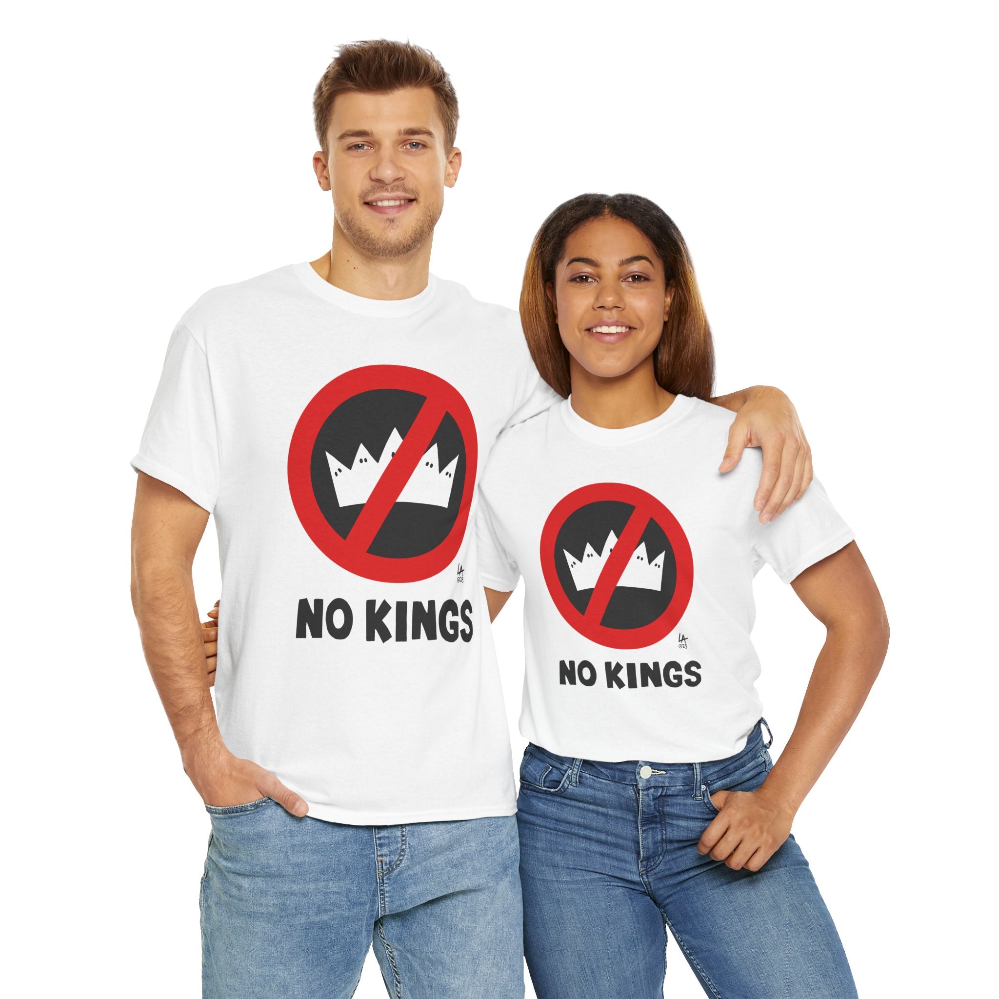 NO KINGS Design by LALO ALCARAZ Unisex Heavy Cotton Tee