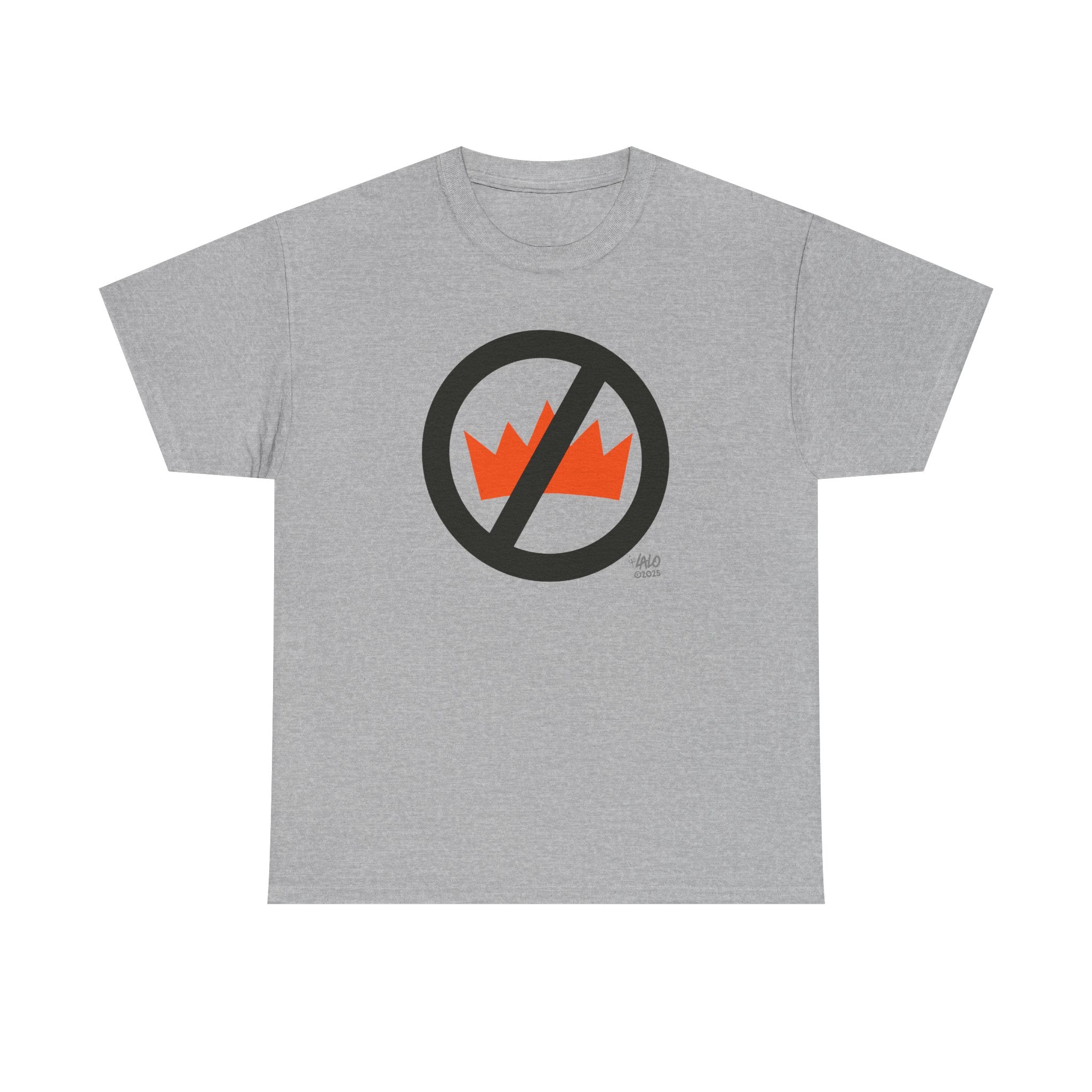 NO KINGS T-shirt design by LALO ALCARAZ Unisex Heavy Cotton Tee -Casual Graphic Tee for Eco-Conscious Individuals