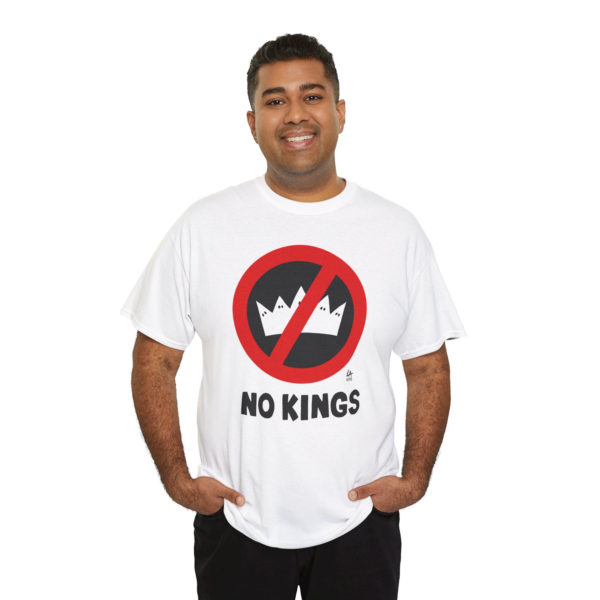 NO KINGS Design by LALO ALCARAZ Unisex Heavy Cotton Tee