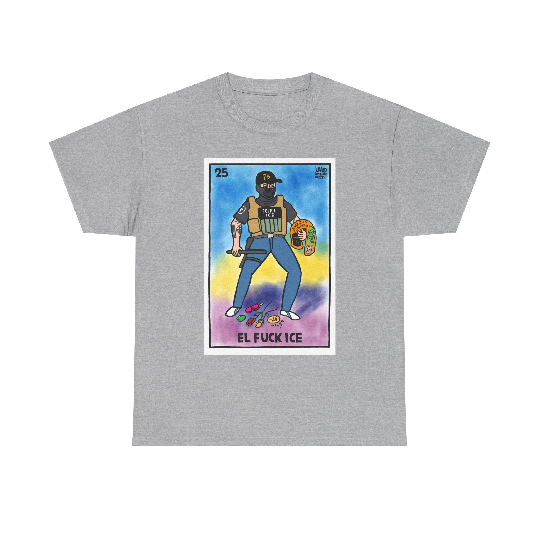 EL FAKE ICE Voteria Design by LALO ALCARAZ Unisex Heavy Cotton Tee