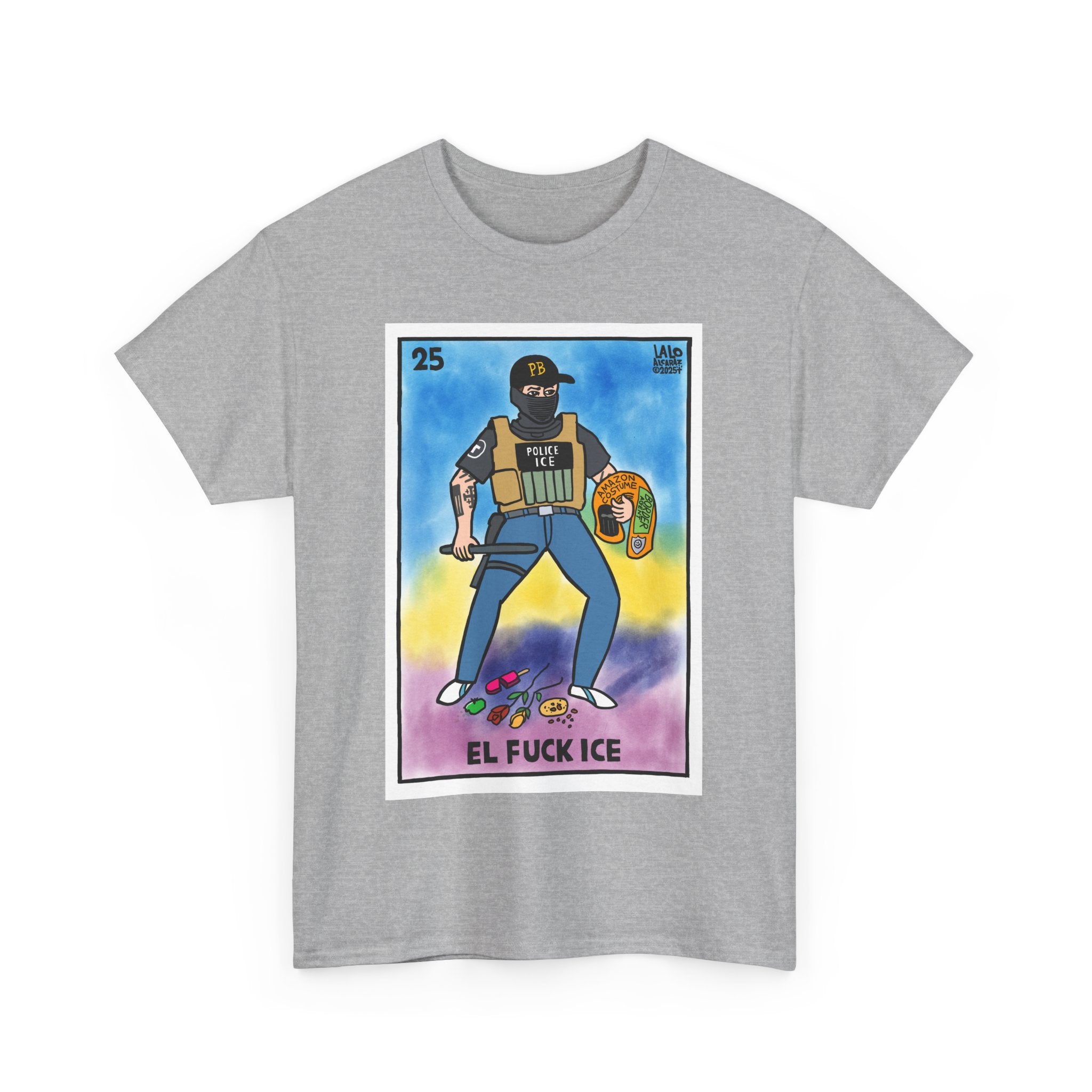 EL FAKE ICE Voteria Design by LALO ALCARAZ Unisex Heavy Cotton Tee
