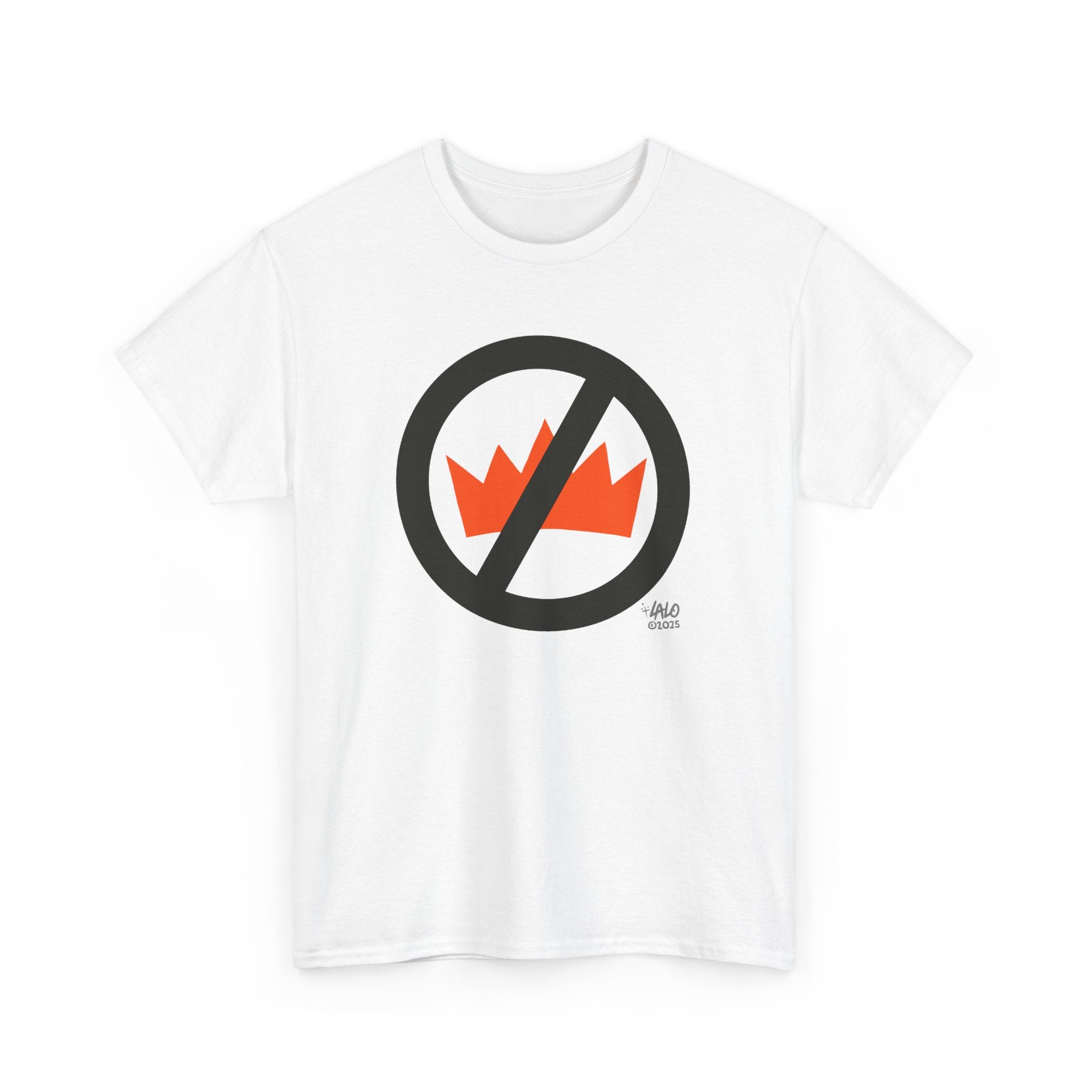 NO KINGS T-shirt design by LALO ALCARAZ Unisex Heavy Cotton Tee -Casual Graphic Tee for Eco-Conscious Individuals