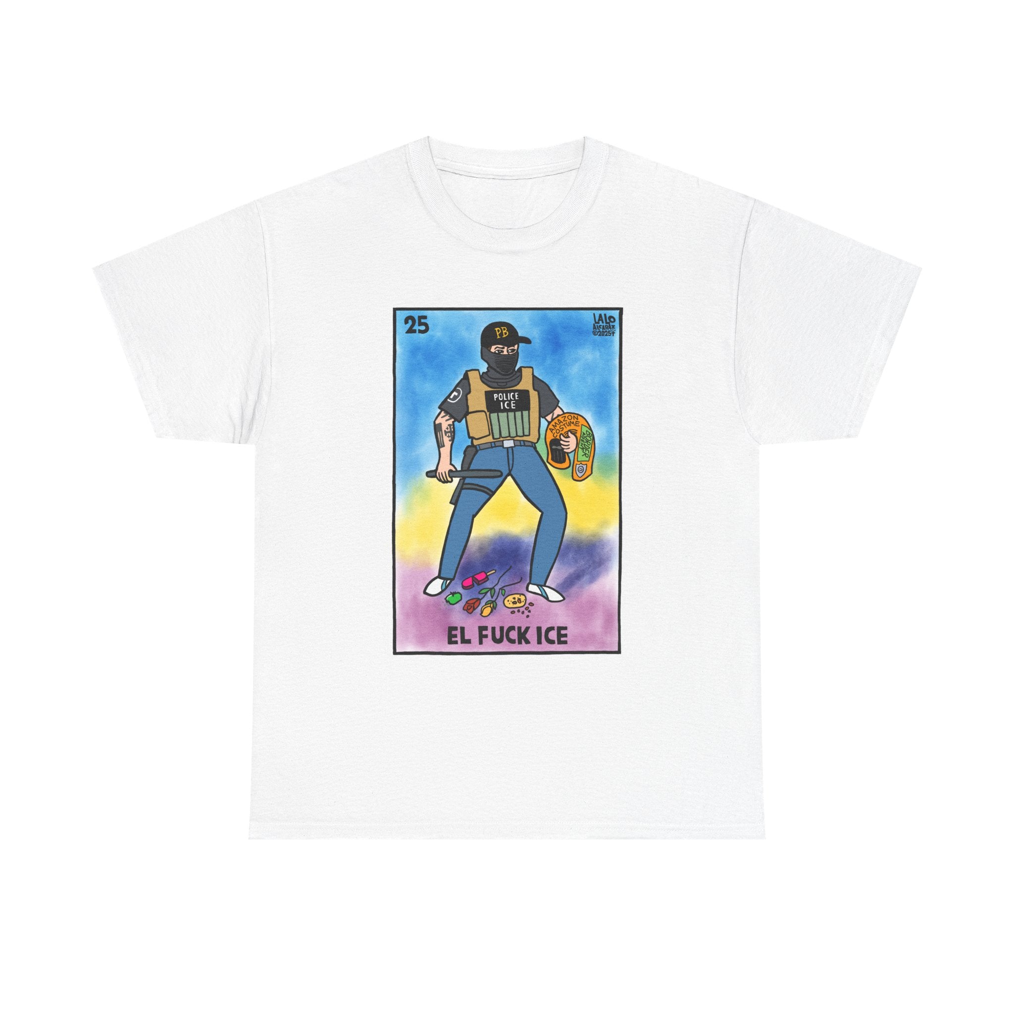 EL FAKE ICE Voteria Design by LALO ALCARAZ Unisex Heavy Cotton Tee