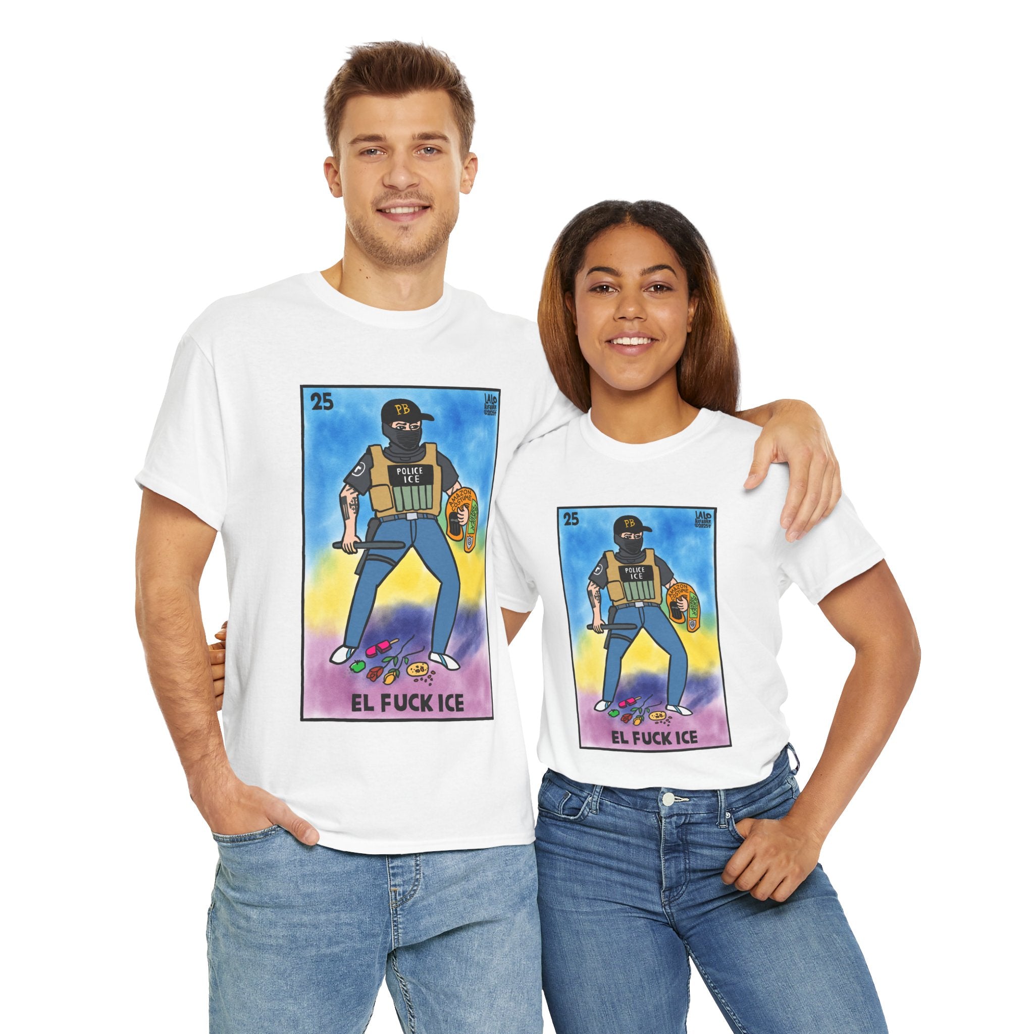 EL FAKE ICE Voteria Design by LALO ALCARAZ Unisex Heavy Cotton Tee