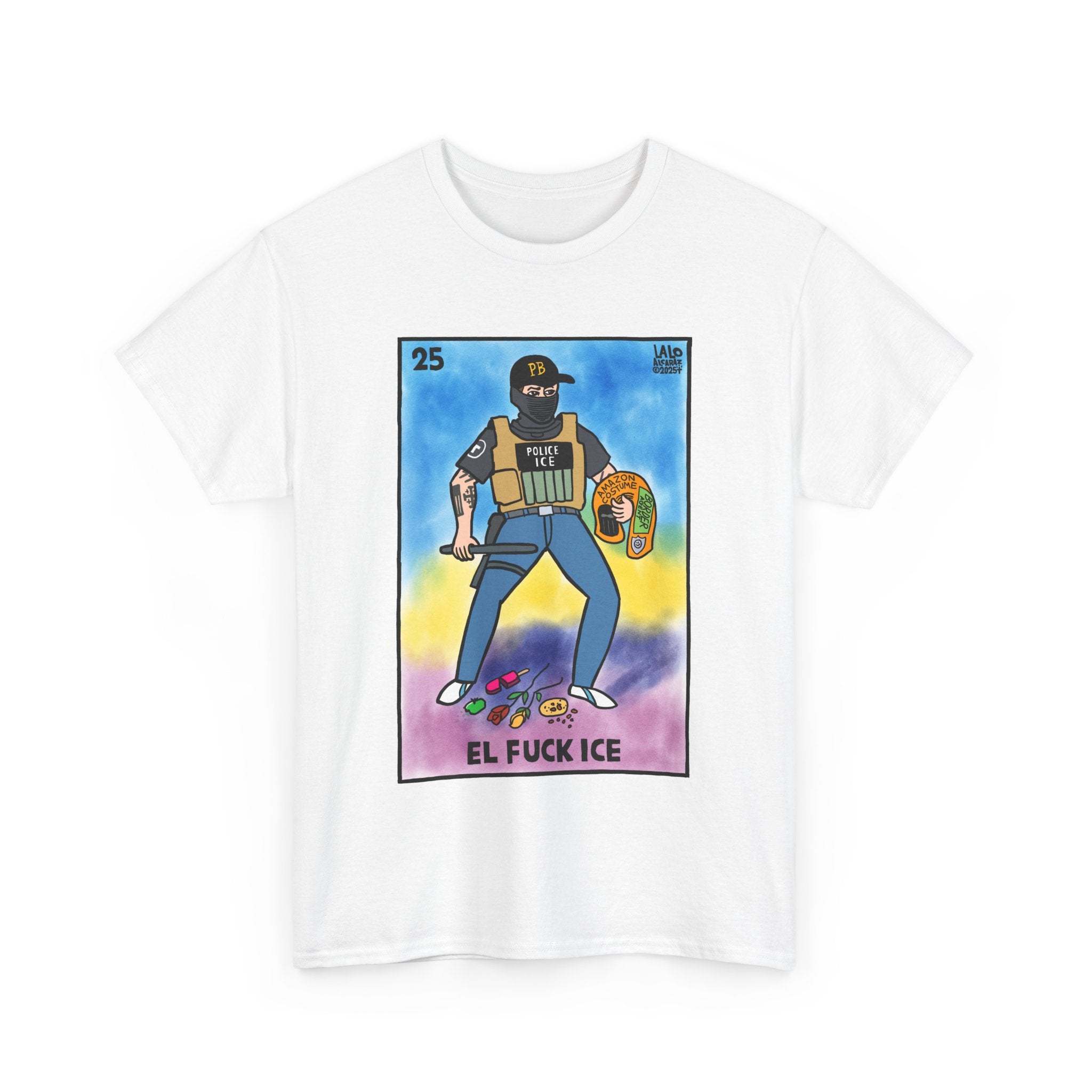 EL FAKE ICE Voteria Design by LALO ALCARAZ Unisex Heavy Cotton Tee