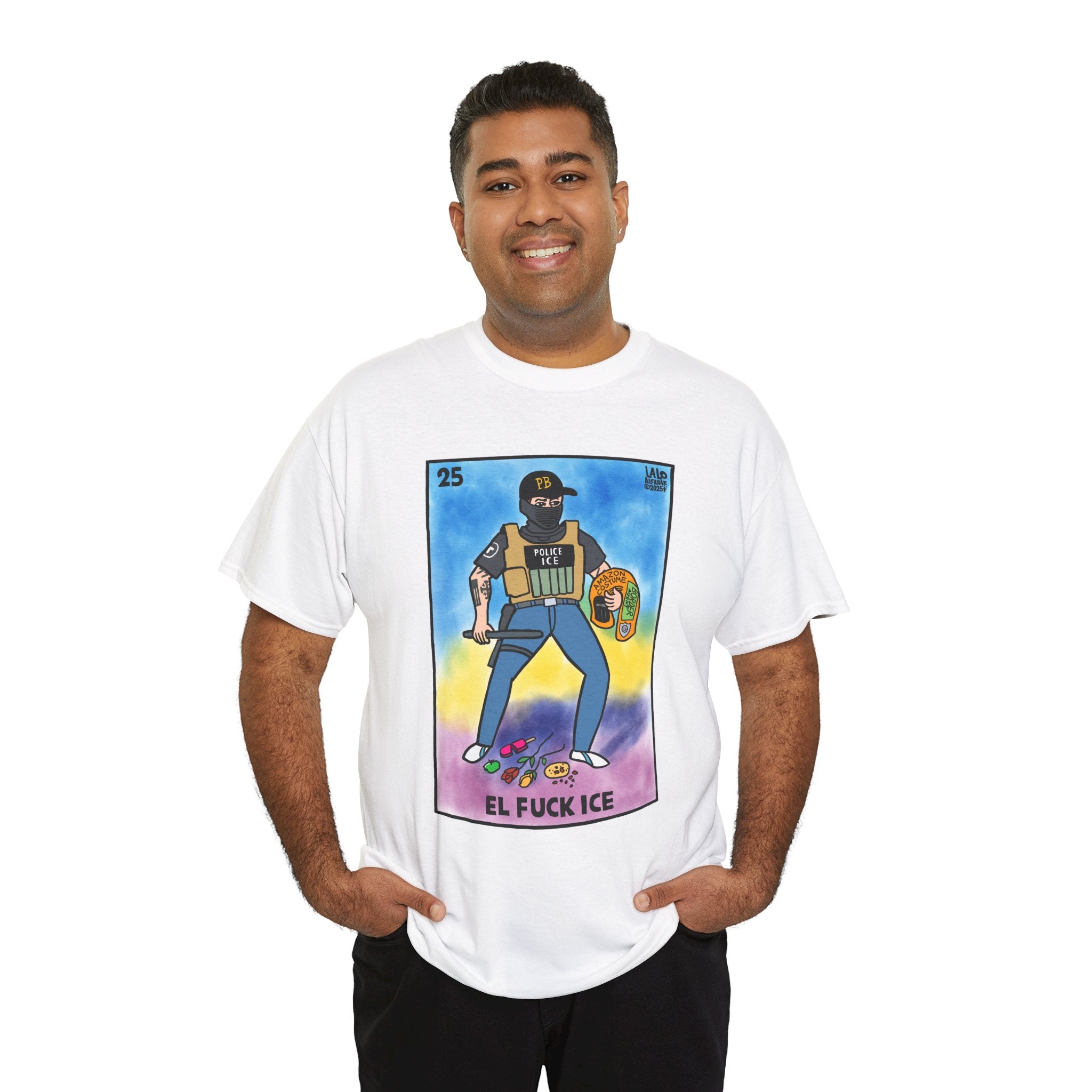 EL FAKE ICE Voteria Design by LALO ALCARAZ Unisex Heavy Cotton Tee