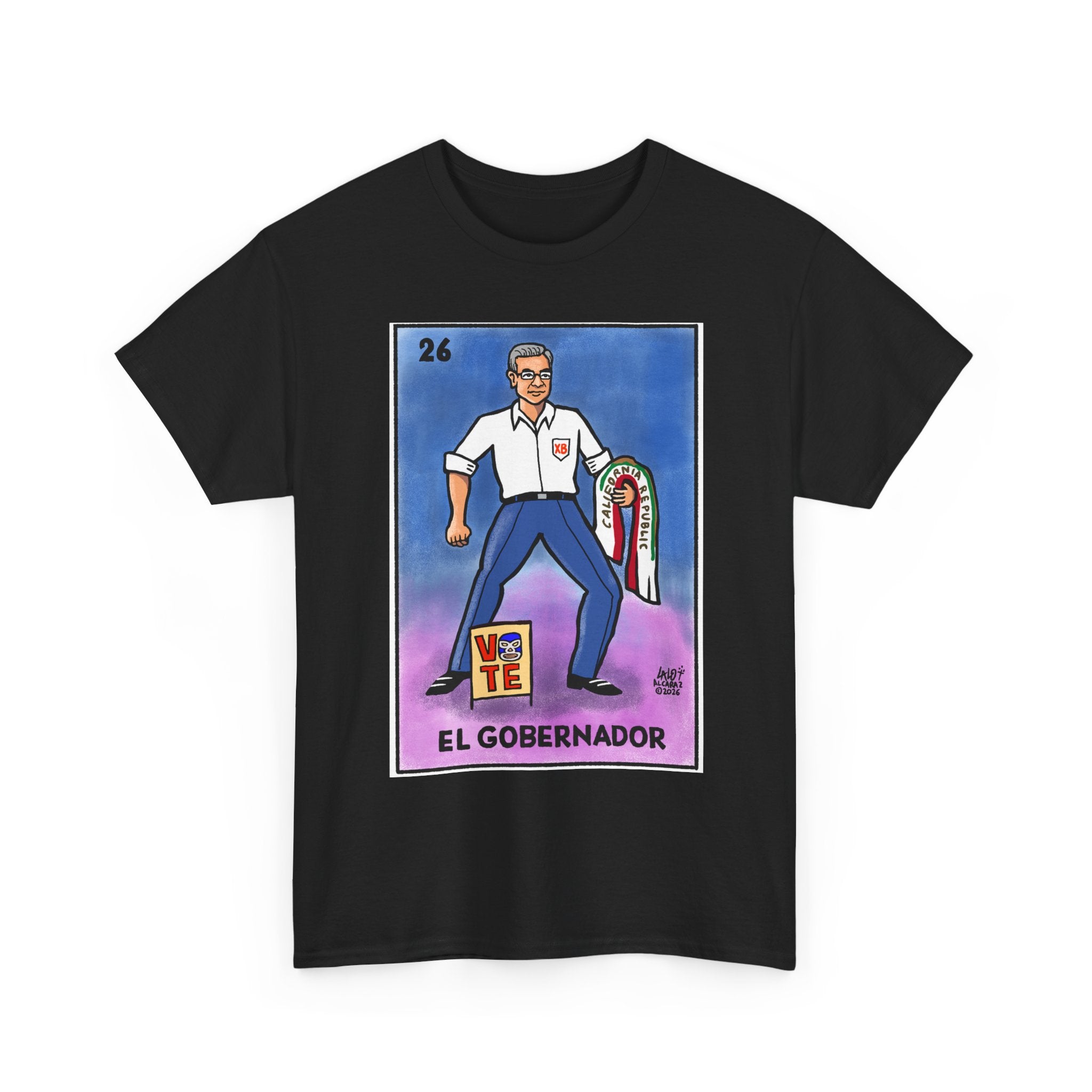 EL GOBERNADOR  t-shirt — by LALO ALCARAZ Political Graphic T-Shirt