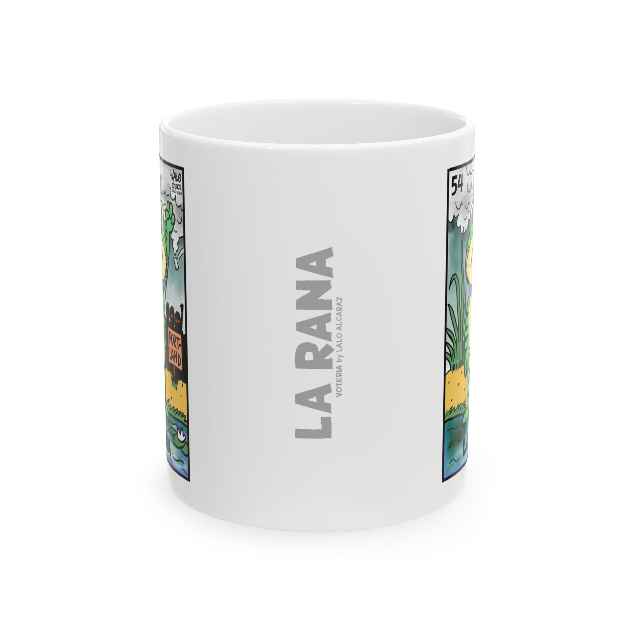 LA RANA by LALO ALCARAZ Voteria Ceramic Coffee Mug - Resistance Drinkware