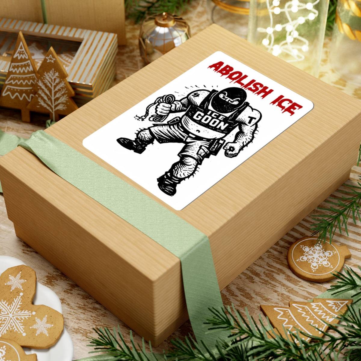 Abolish ICE 'Ice Goon' Kiss-Cut Sticker — Protest / Political Activist Decal