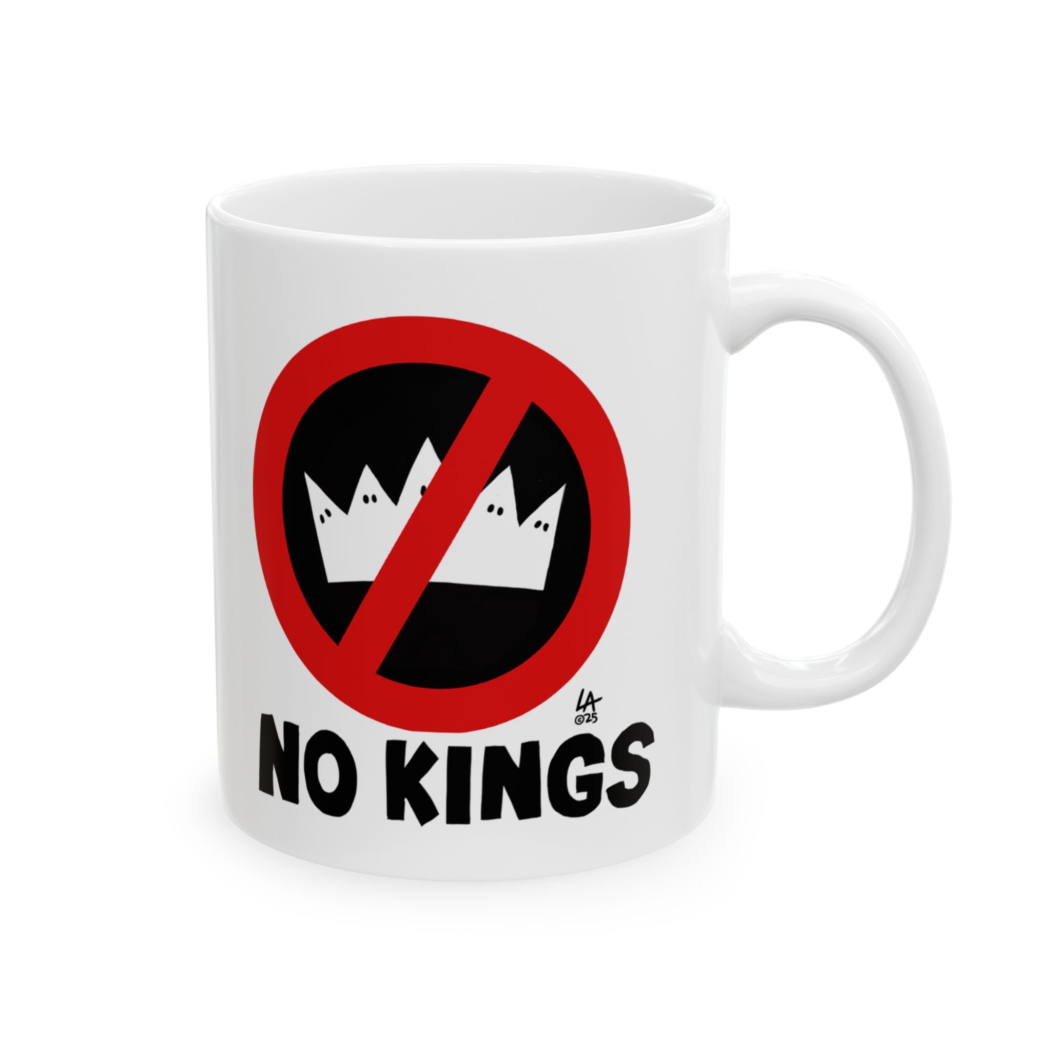 No Kings Ceramic Coffee Mug - Resistance Drinkware