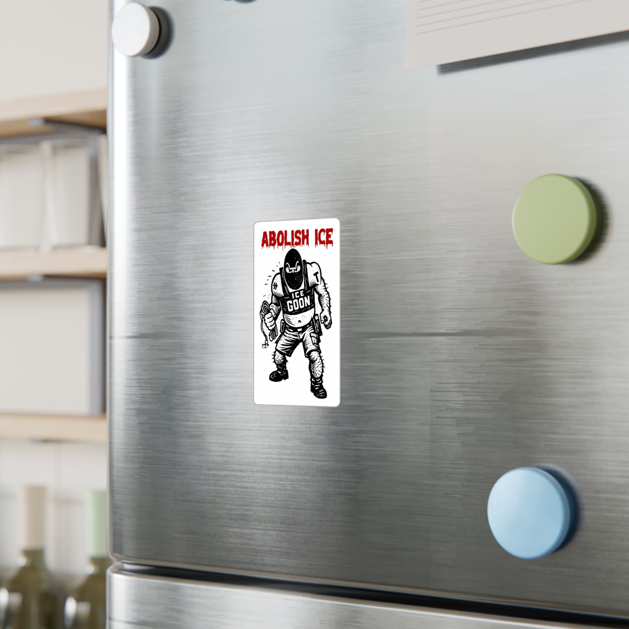 Abolish ICE Vinyl Sticker — 'ICE Goon' Protest Kiss-Cut Decal