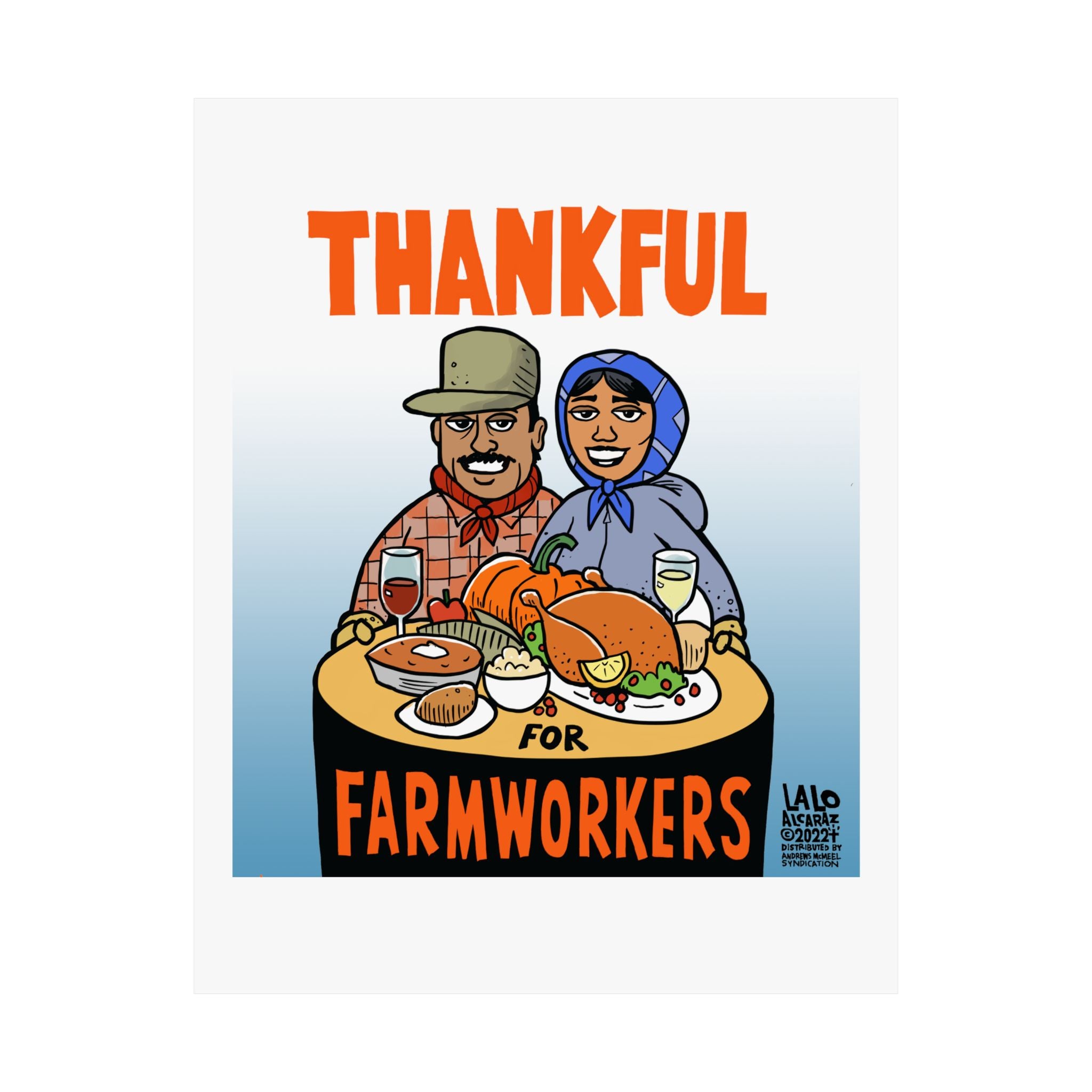 THANKFUL FOR FARMWORKERS Matte Vertical Posters for Home Decor, Wall Art