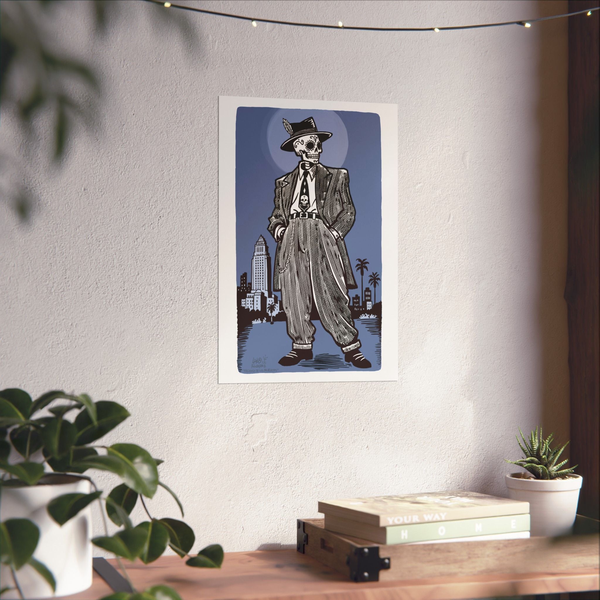 PACHUCO DE LOS MUERTOS Matte Vertical Art Print by Award-Winning Artist LALO ALCARAZ