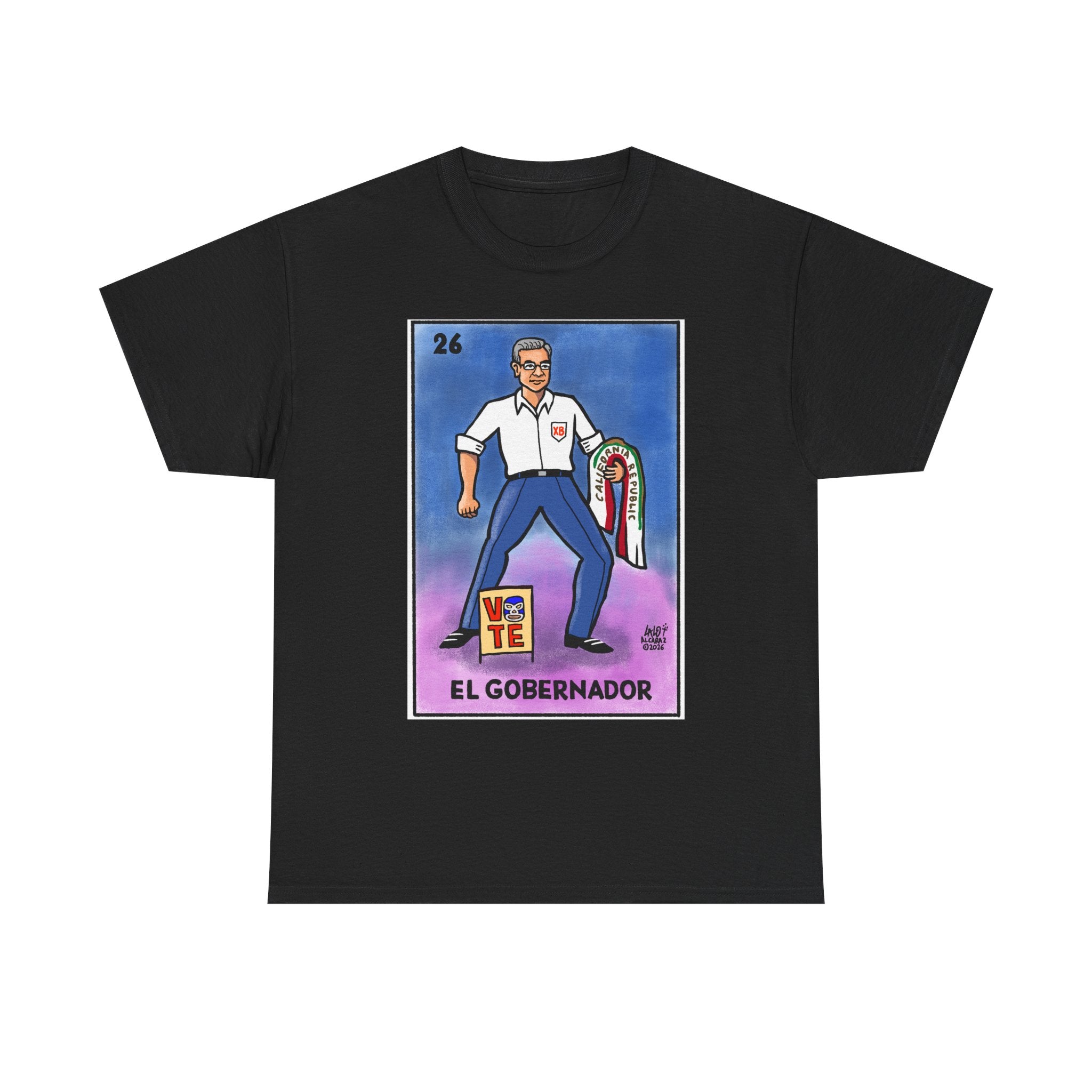 EL GOBERNADOR  t-shirt — by LALO ALCARAZ Political Graphic T-Shirt