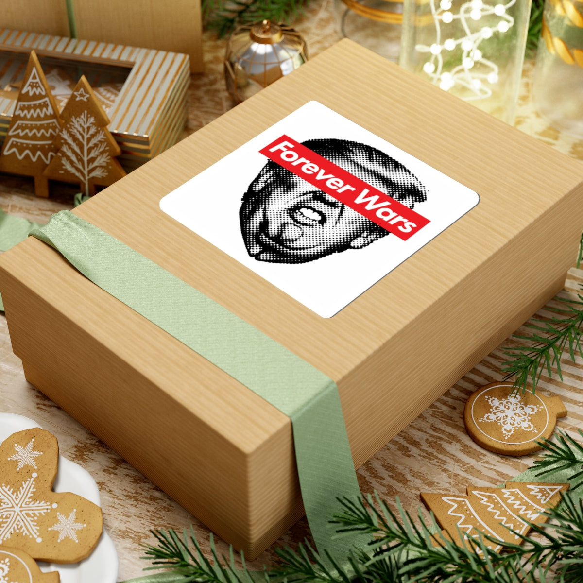 FOREVER WARS Supreme Leader Trump Text Kiss-Cut Sticker — Decal