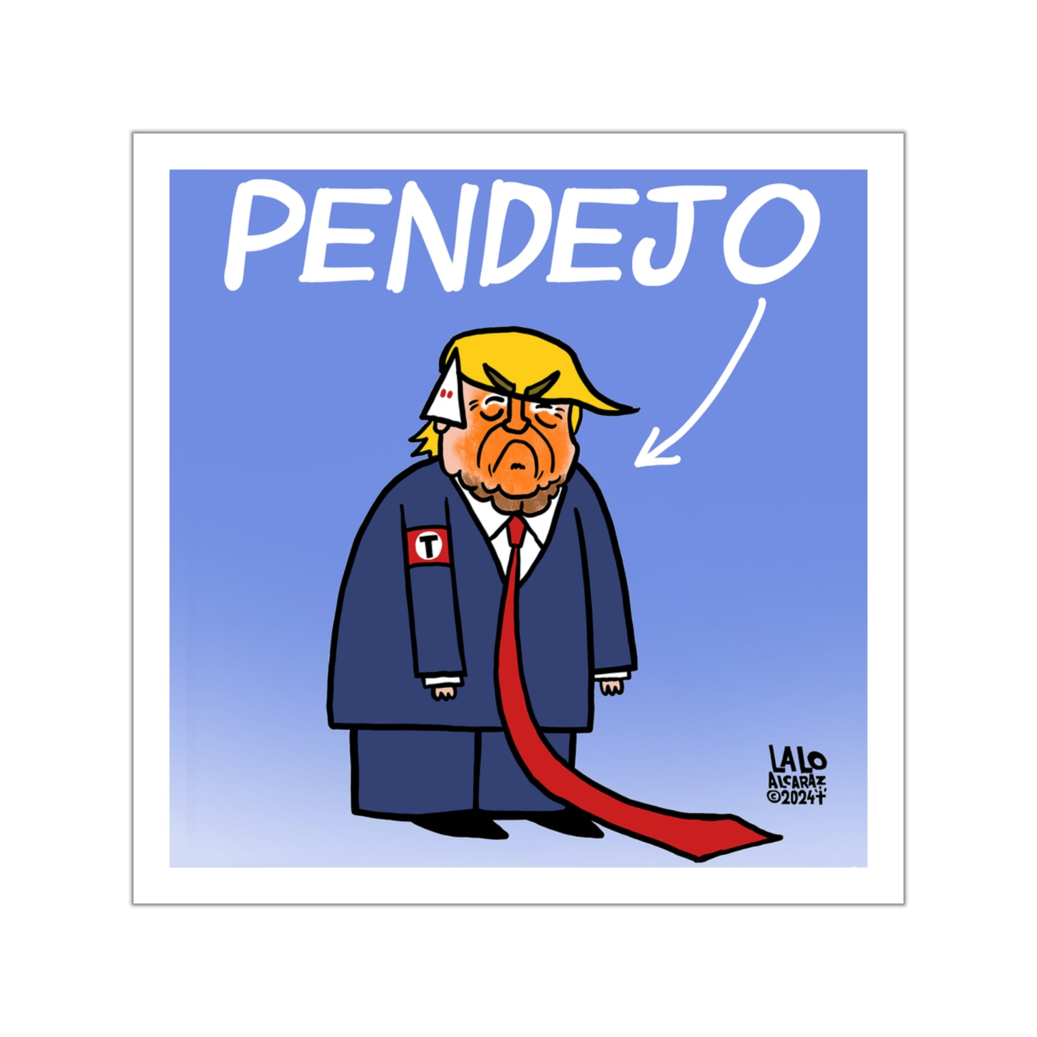 Humorous Political Square Vinyl Stickers - 'Pendejo' Design