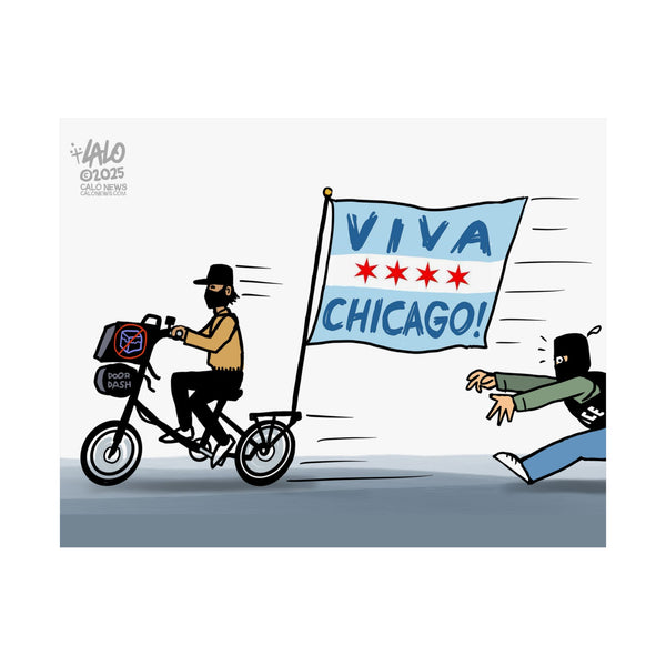 VIVA CHICAGO! by LALO ALCARAZ Artistic Satin Poster