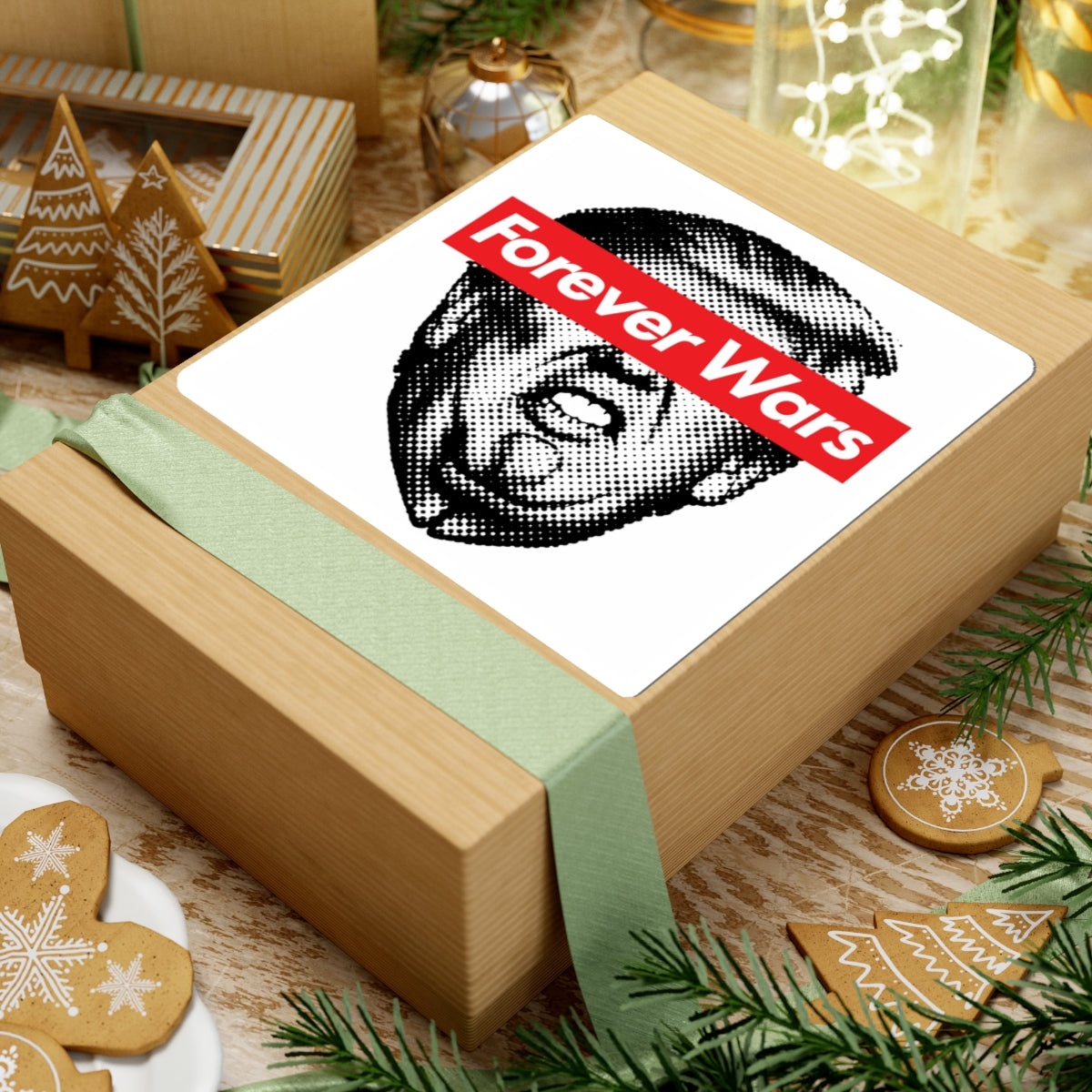 FOREVER WARS Supreme Leader Trump Text Kiss-Cut Sticker — Decal