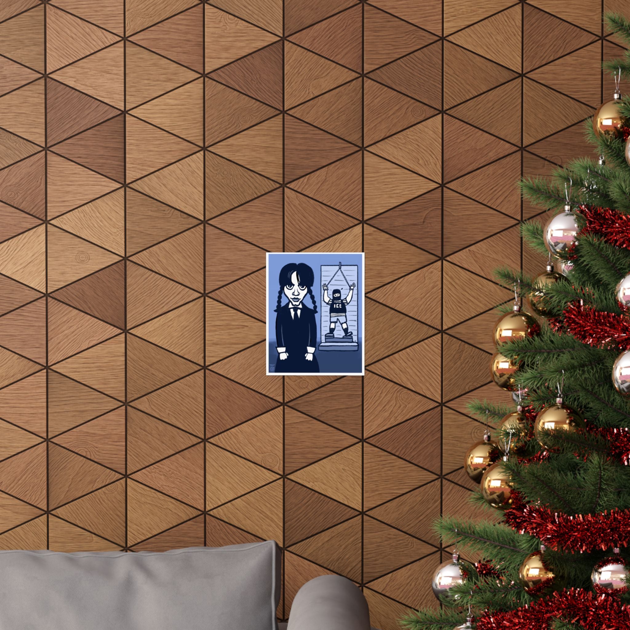 MIERCOLES vs. ICE by LALO ALCARAZ Matte Vertical Posters for Home Decor, Wall Art