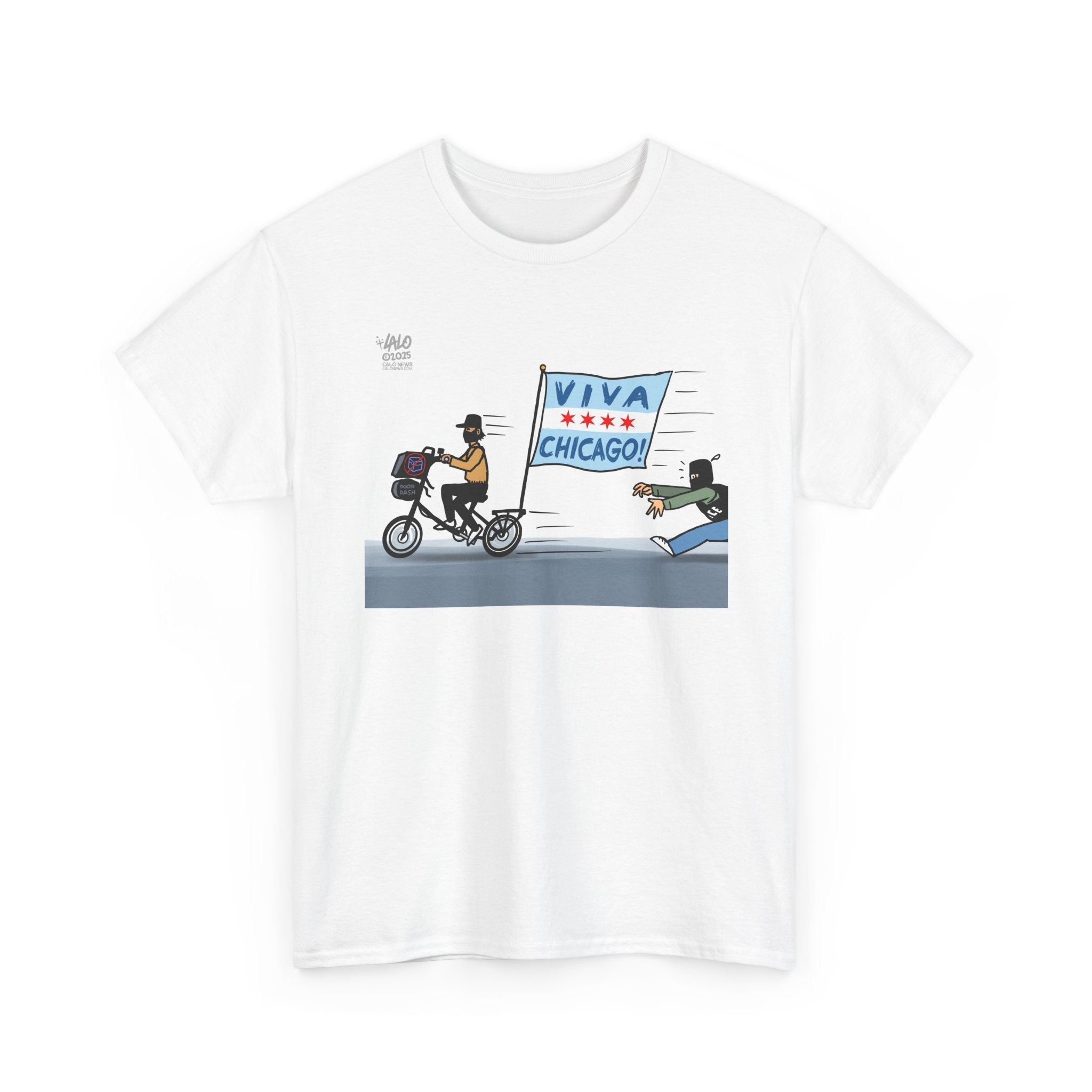 VIVA CHICAGO! by LALO ALCARAZ Unisex Heavy Cotton Tee