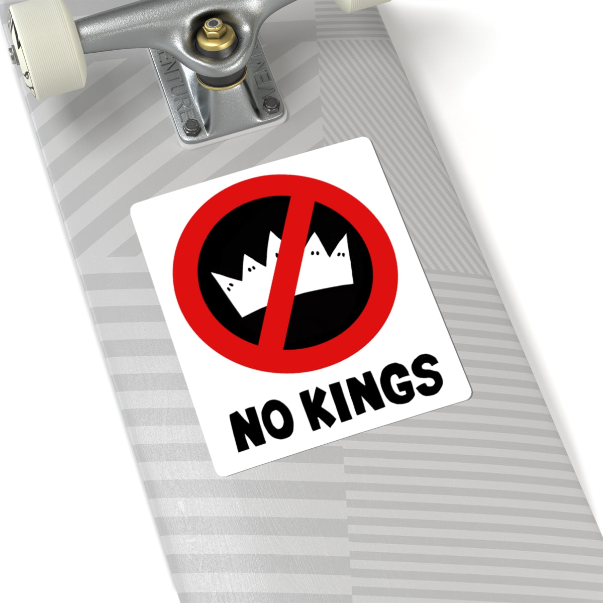 NO KKKINGS Kiss-Cut Sticker — Black Typography Laptop Decal