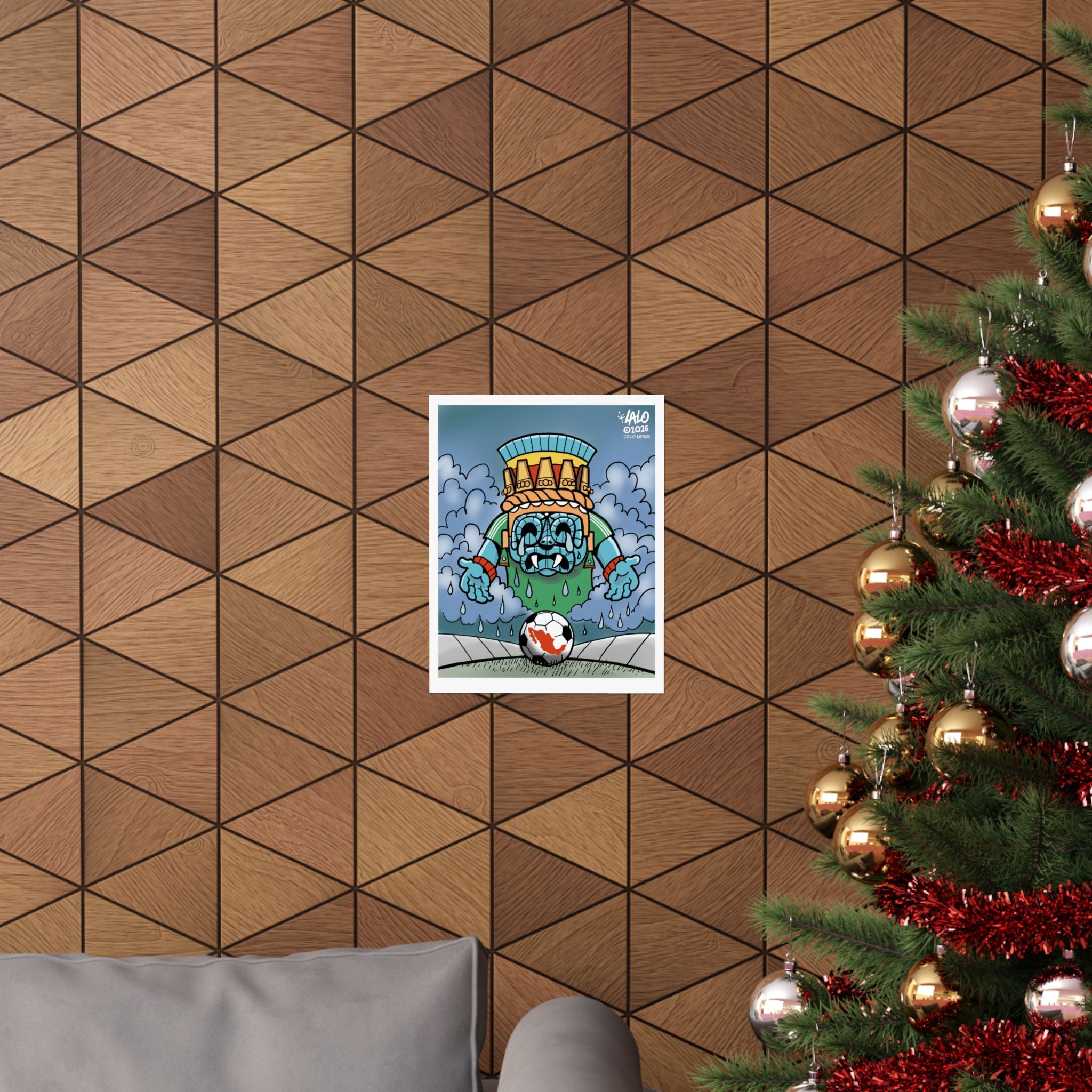 Tlaloc Tears Poster — Matte Vertical Art Print by Lalo Alcaraz