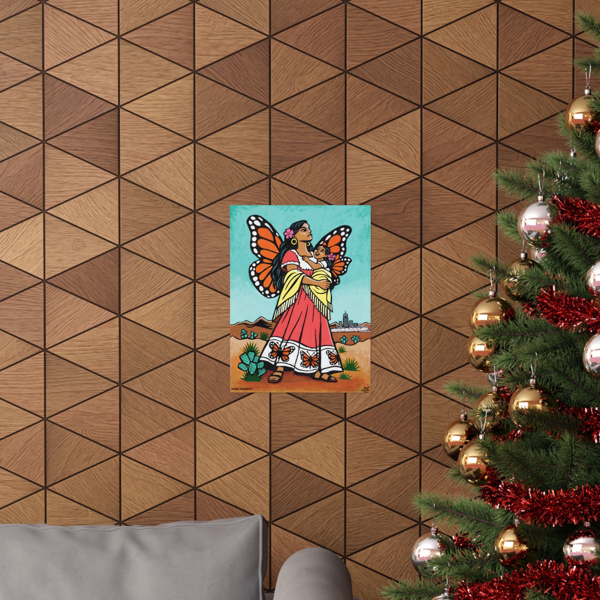 Mamá Monarca — Matte Vertical Art Print by Lalo Alcaraz
