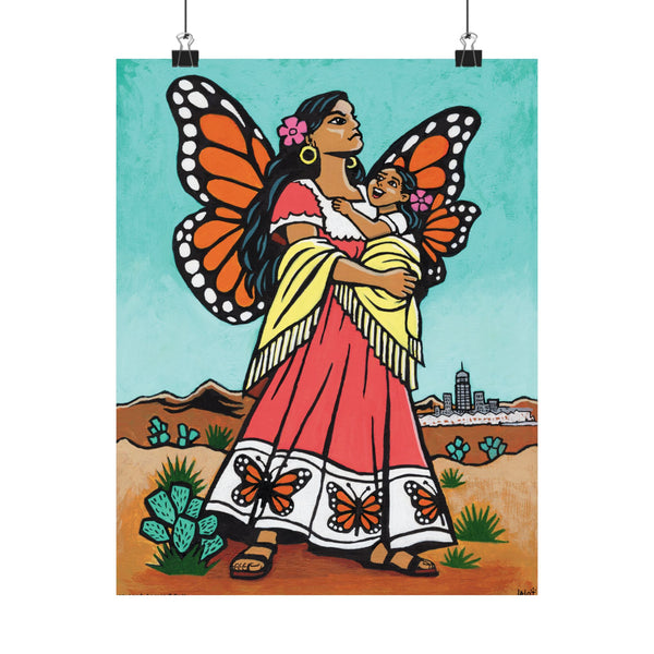Mamá Monarca — Matte Vertical Art Print by Lalo Alcaraz