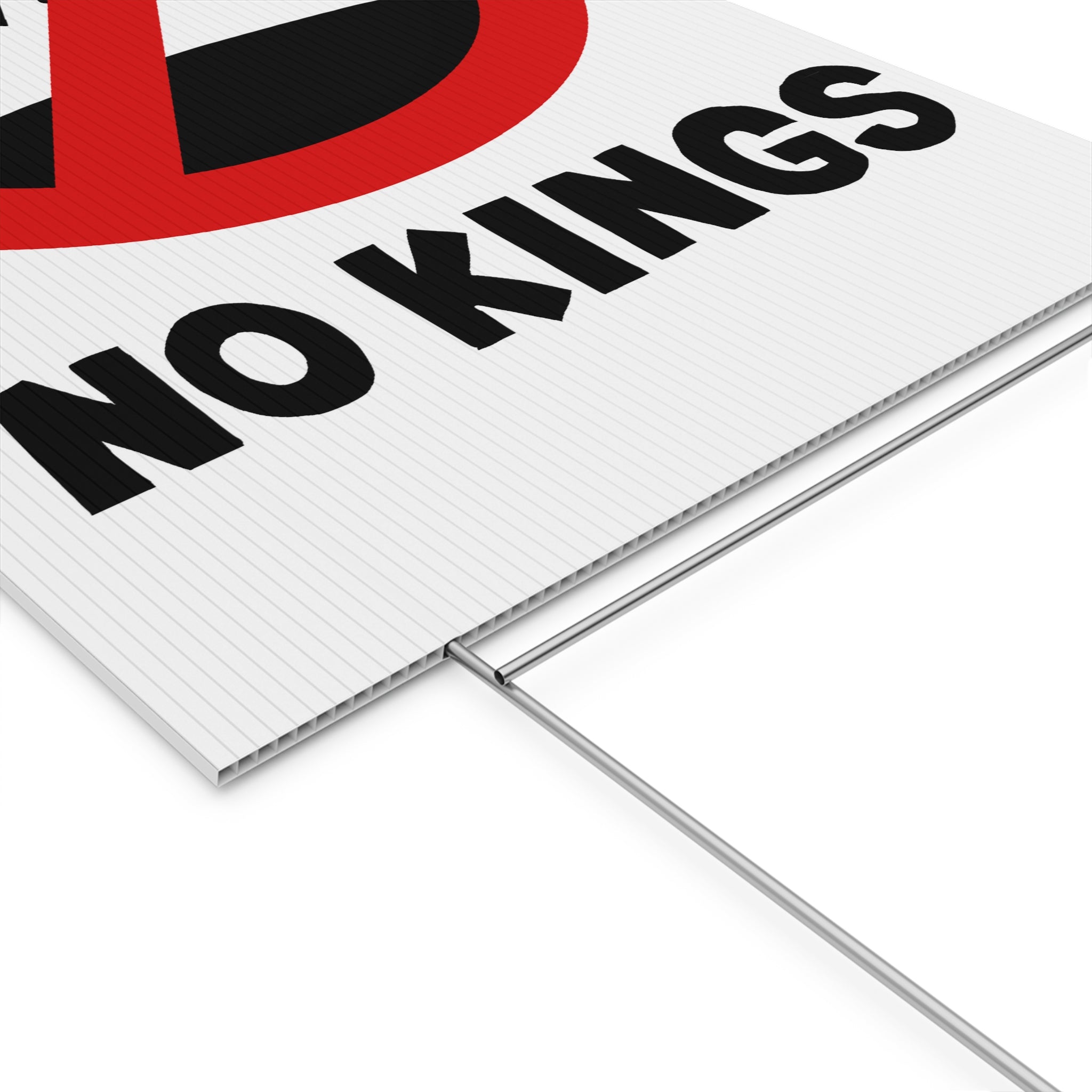 No Kings Anti-Monarchy Political Plastic Yard Sign
