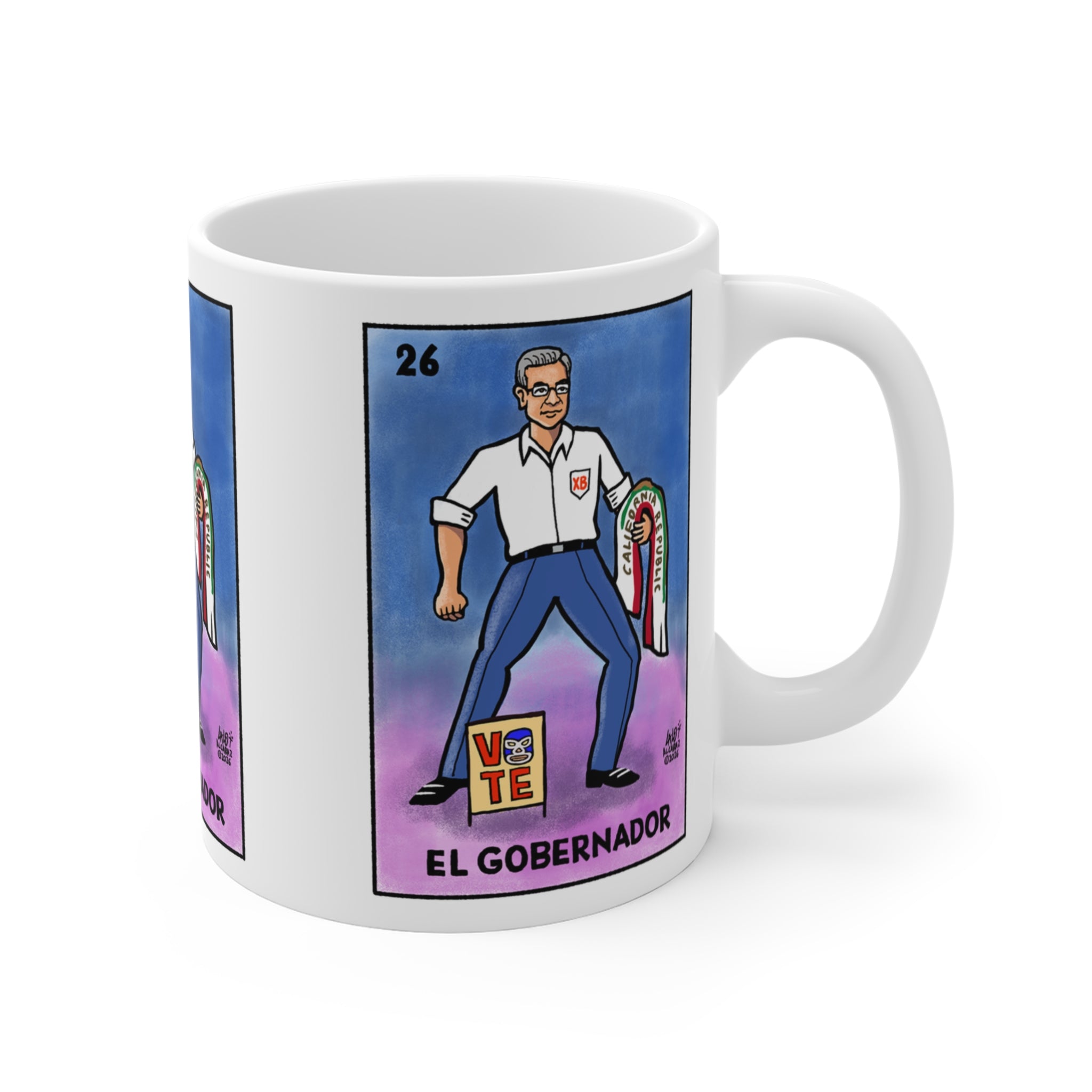 El Gobernador Coffee Mug — Votería by LALO ALCARAZ  Political Vote Design (11oz)