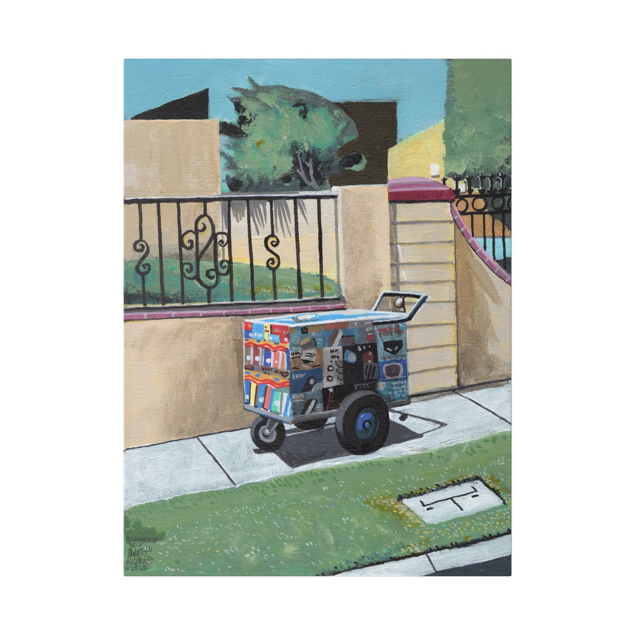 "SUMMER OF ICE" Artistic Stretched Canvas Print