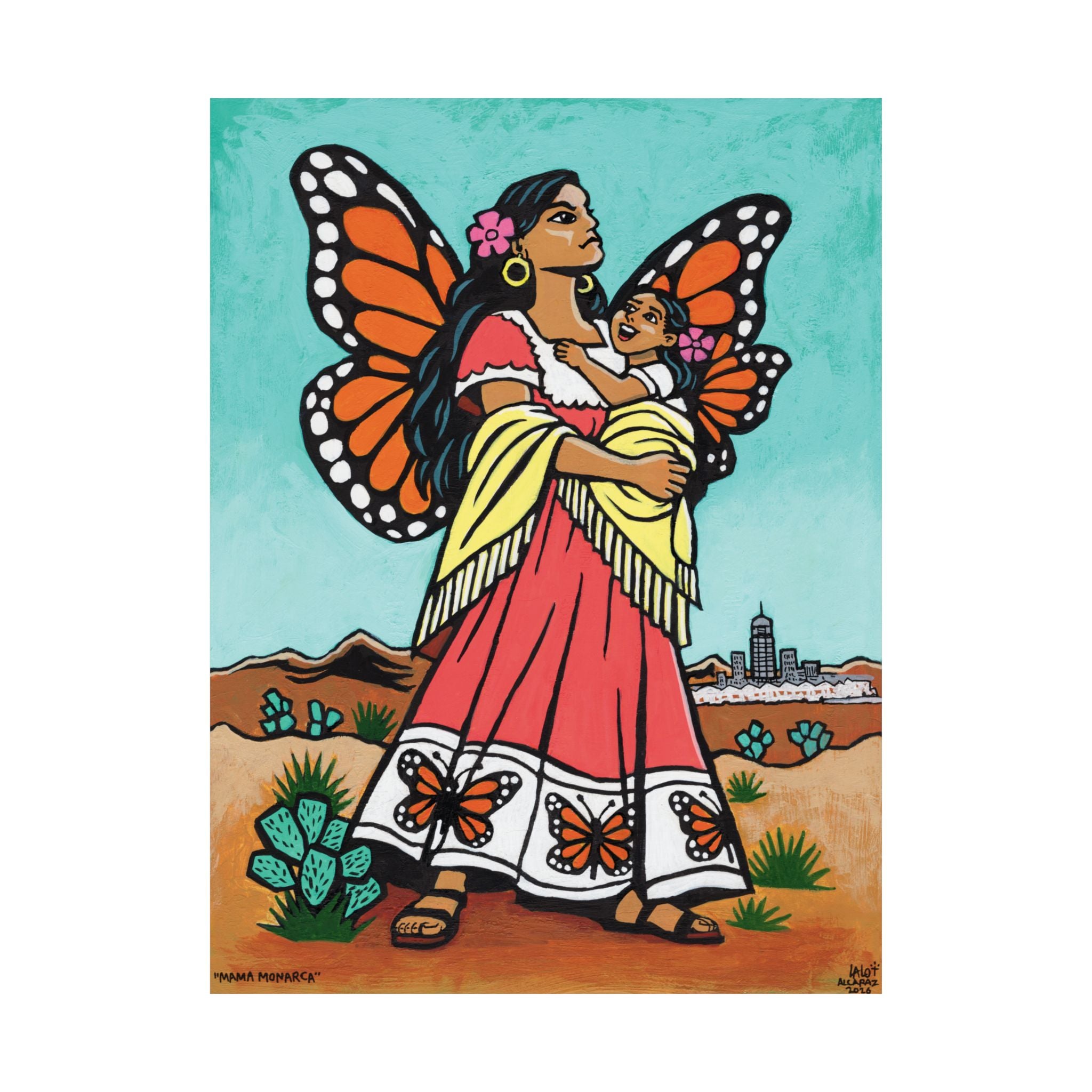 Mamá Monarca — Matte Vertical Art Print by Lalo Alcaraz