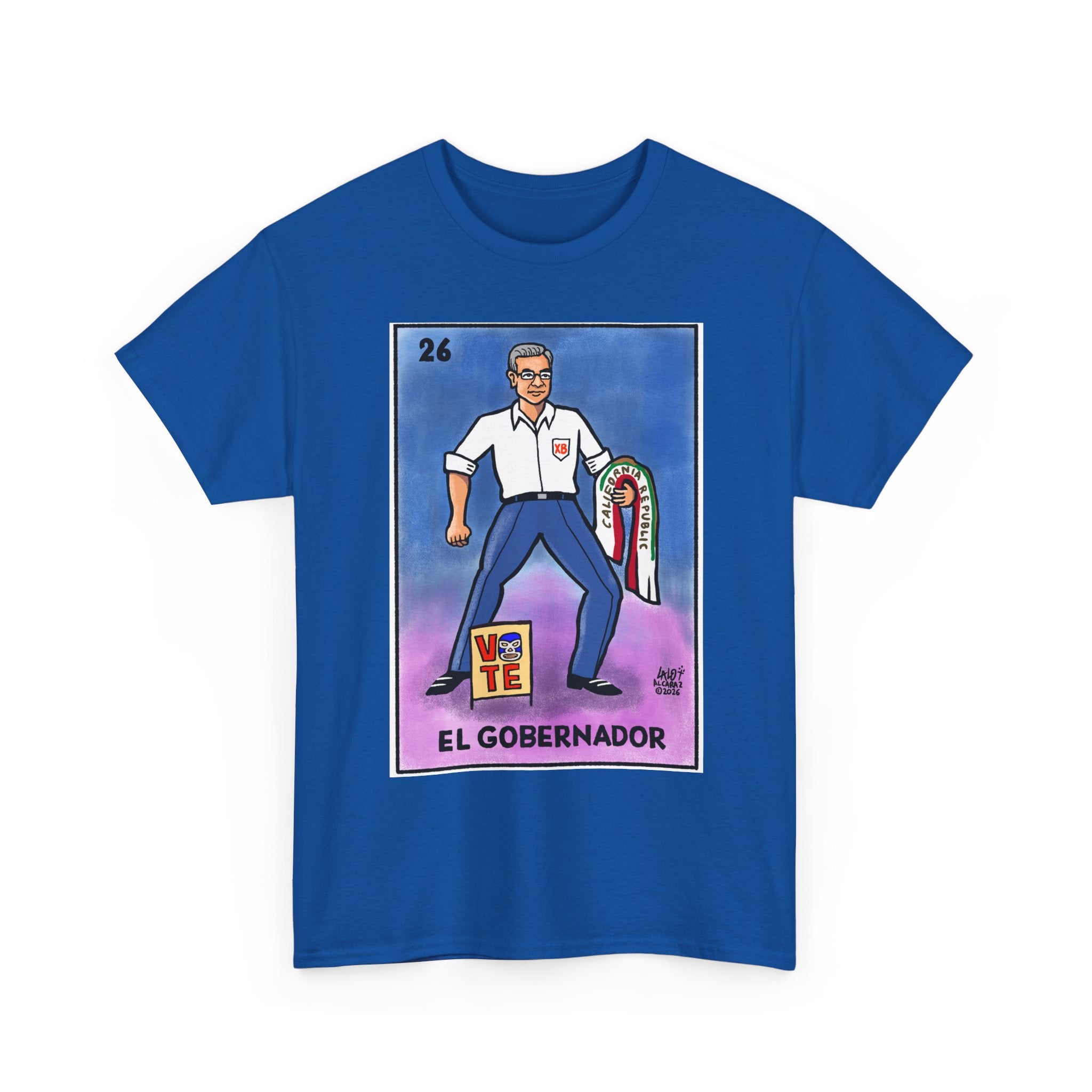 EL GOBERNADOR  t-shirt — by LALO ALCARAZ Political Graphic T-Shirt
