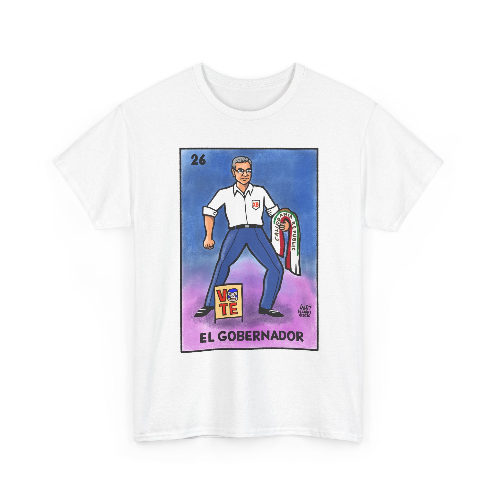 EL GOBERNADOR  t-shirt — by LALO ALCARAZ Political Graphic T-Shirt