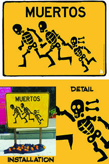 Muertos Crossing print by Lalo Alcaraz